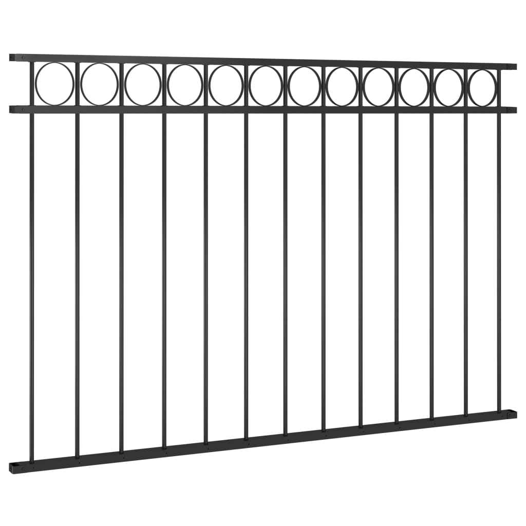 Steel Fence Panel 1.7x1 m Black