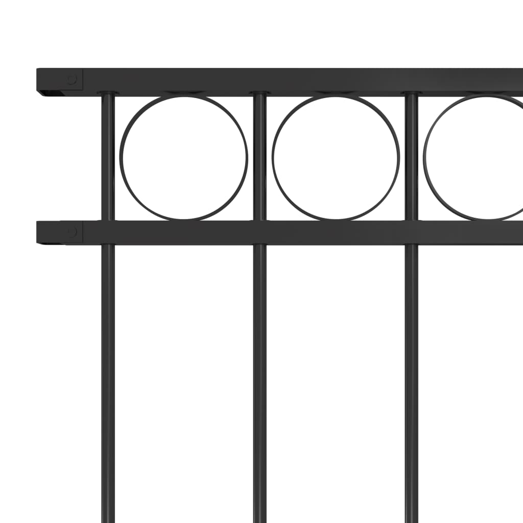 Steel Fence Panel 1.7x1 m Black