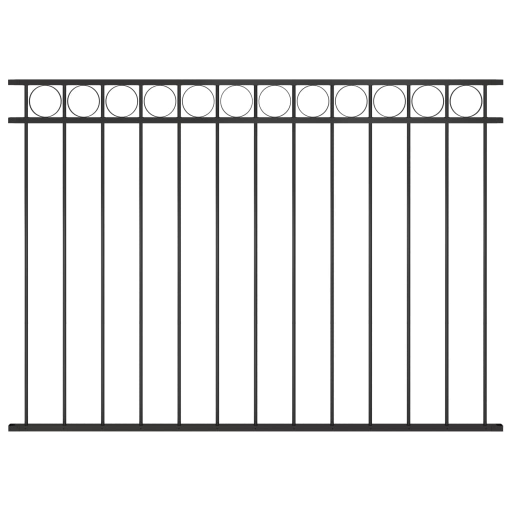 Steel Fence Panel 1.7x1.2 m Black