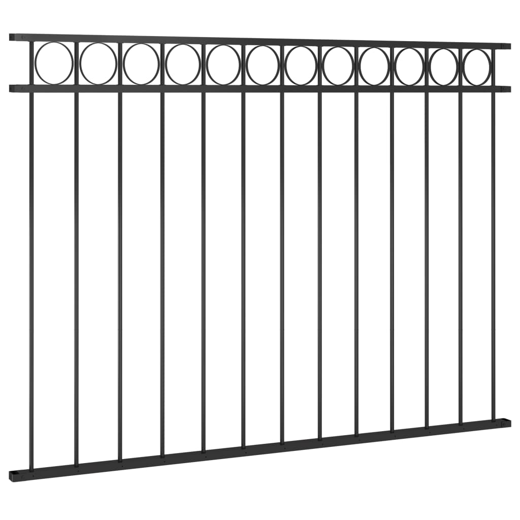 Steel Fence Panel 1.7x1.2 m Black