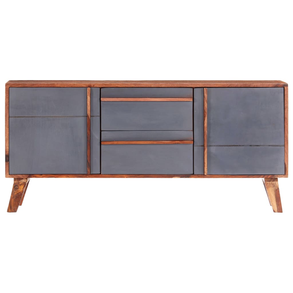 Grey sideboard 120x30x55 cm solid wood