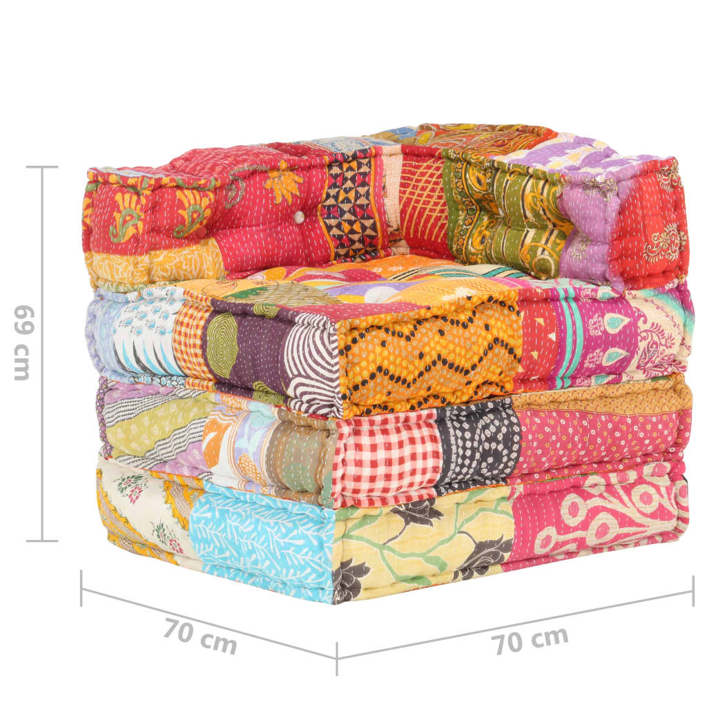 Pouf modulaire Patchwork Tissu