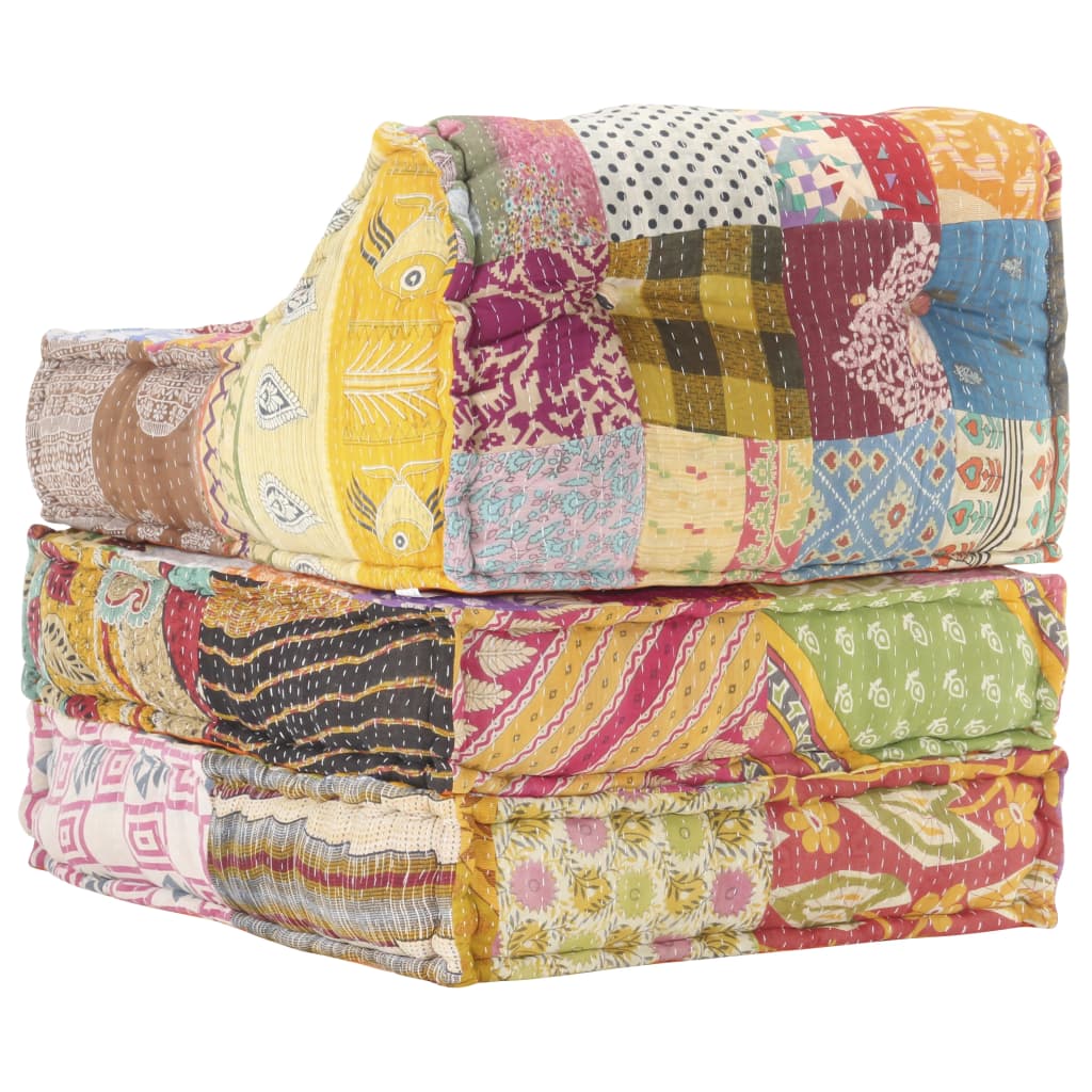 Pouf modulaire Patchwork Tissu