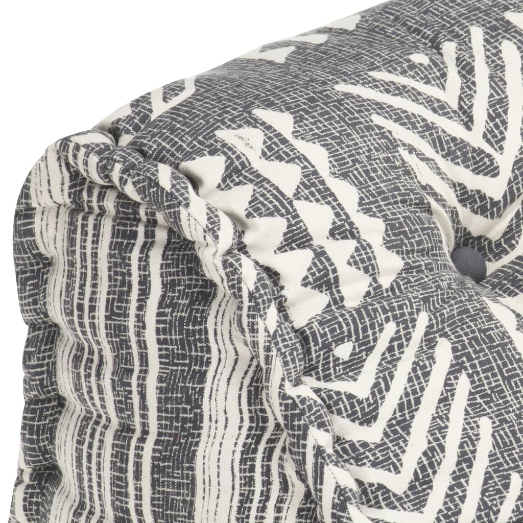 Pouf modulaire Gris rayé Tissu