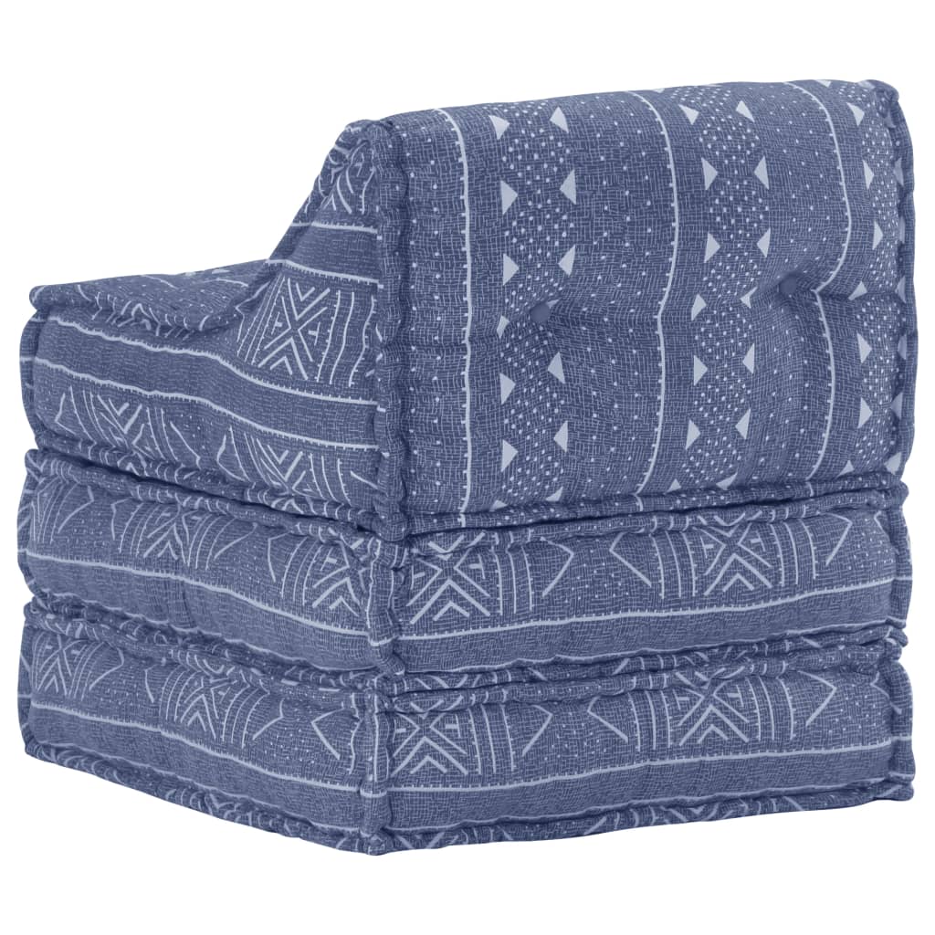 Pouf modulaire Indigo Tissu