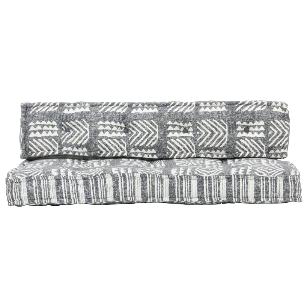 Coussin de canapé palette Gris Tissu Patchwork