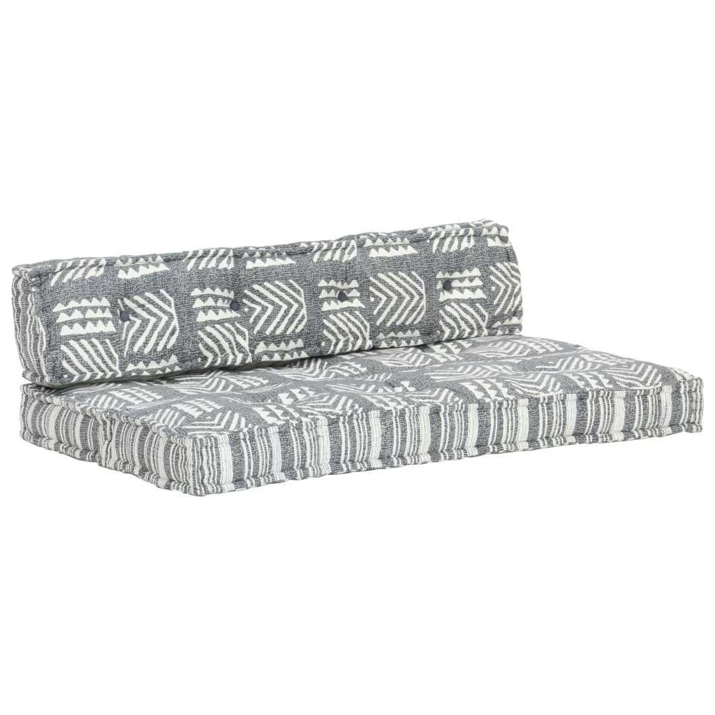 Coussin de canapé palette Gris Tissu Patchwork