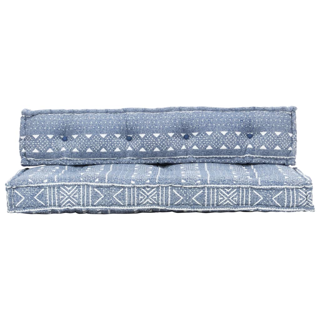 Coussin de canapé palette Indigo Tissu Patchwork