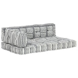 Coussin de canapé palette Gris Tissu Patchwork