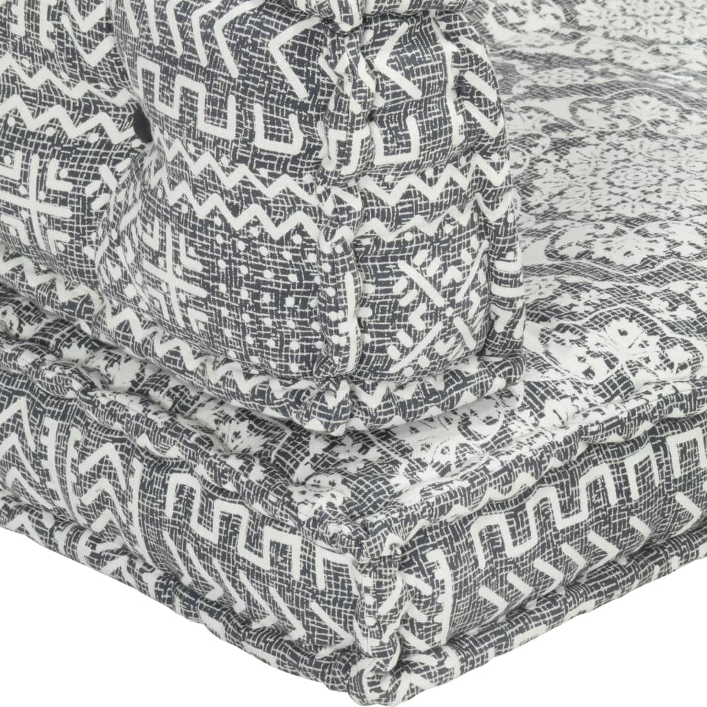 Coussin de canapé palette Gris clair Tissu Patchwork