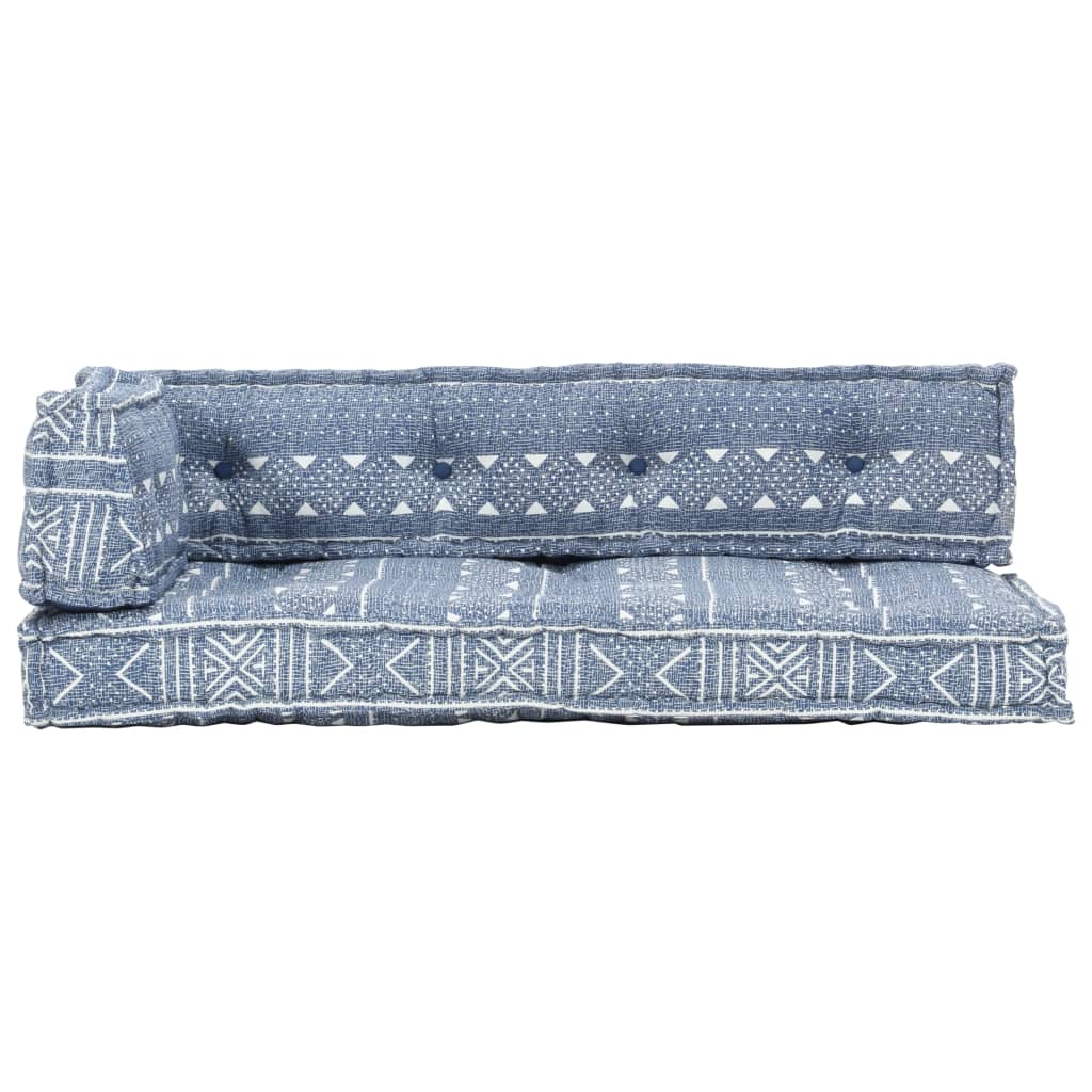 Coussin de canapé palette Indigo Tissu Patchwork