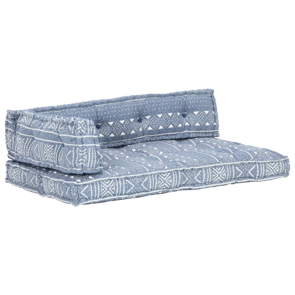 Coussin de canapé palette Indigo Tissu Patchwork