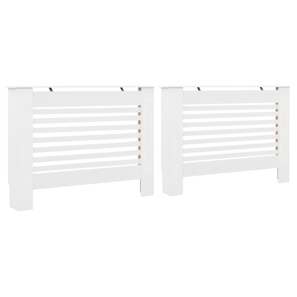 Cache-radiateurs 2 pcs Blanc 112x19x81,5 cm MDF