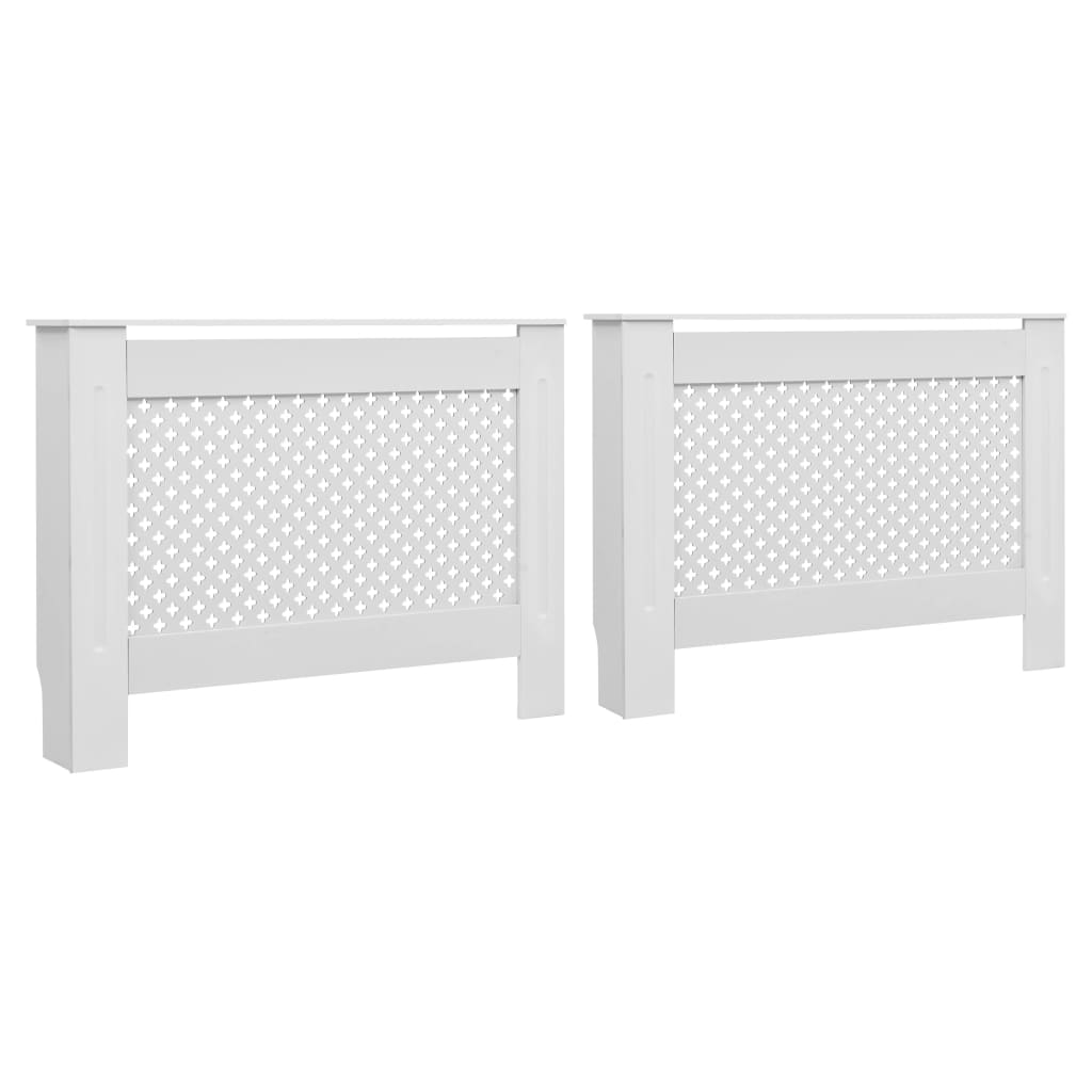 Cache-radiateurs 2 pcs Blanc 112x19x81,5 cm MDF