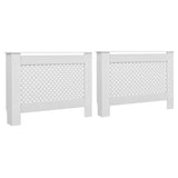 Cache-radiateurs 2 pcs Blanc 112x19x81,5 cm MDF