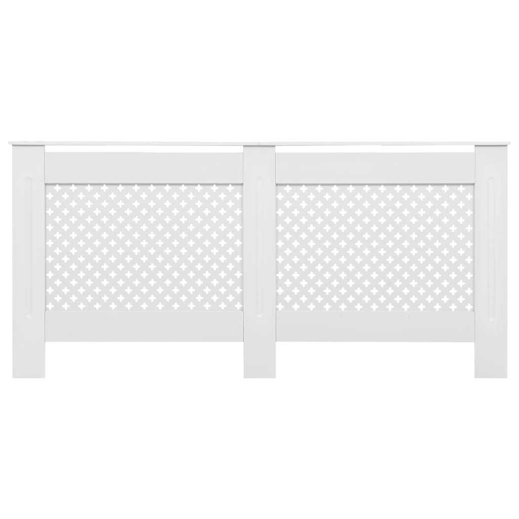 Cache-radiateurs 2 pcs Blanc 172x19x81,5 cm MDF