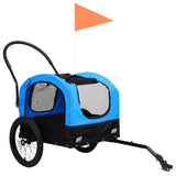 Remorque de vélo pour chiens et poussette 2-en-1 bleu et noir