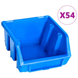 Storage Bins Kit with Wall Panels 96 pcs Blue