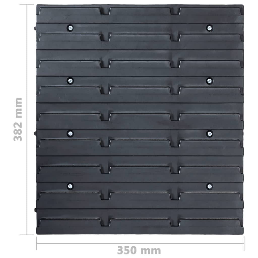 Storage Bins Kit with Wall Panels 96 pcs Blue