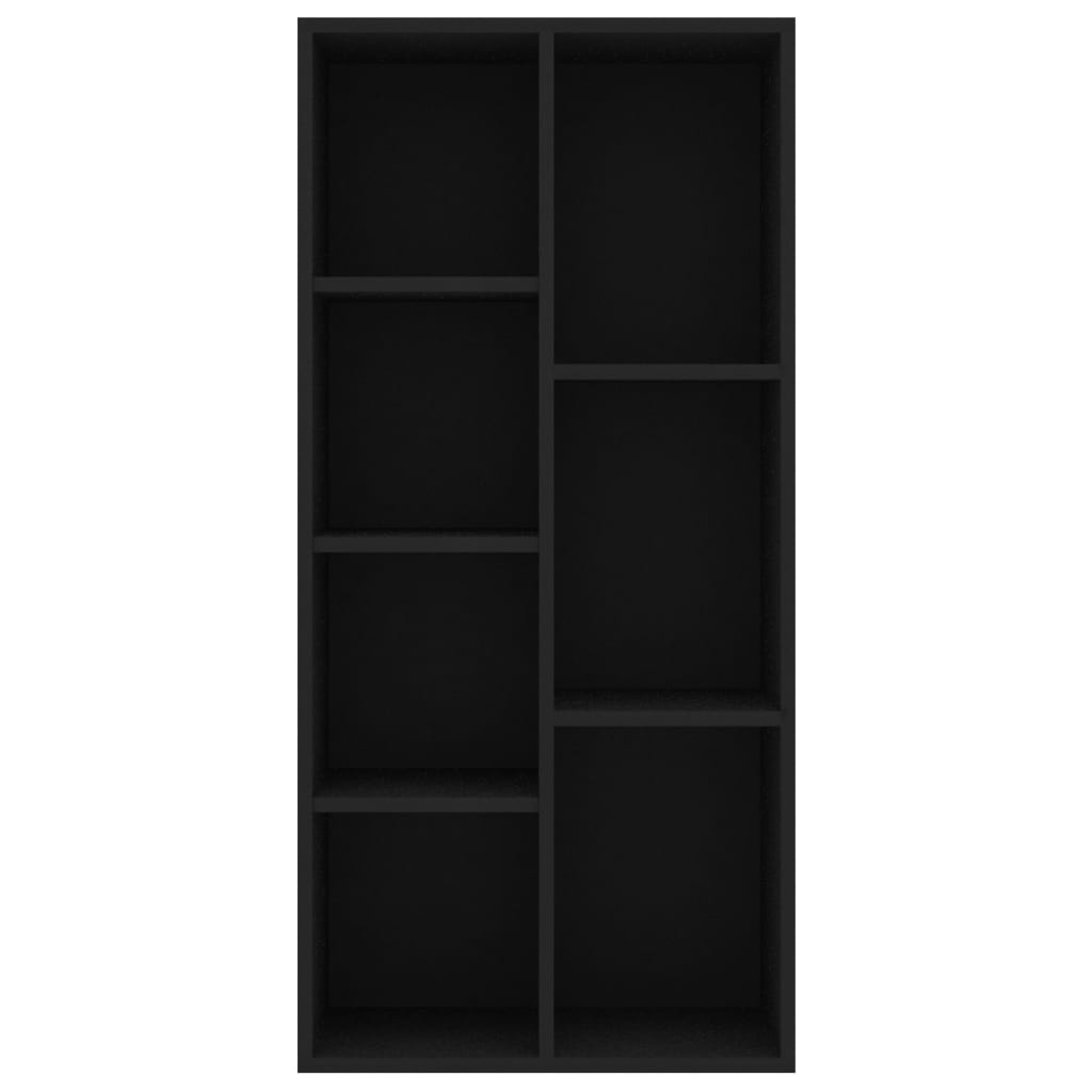 Bibliothèque Noir 50x25x106 cm Bois d'ingénierie