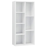 Bookcase Glossy white 50x25x106 cm Engineered wood