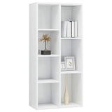 Bookcase Glossy white 50x25x106 cm Engineered wood