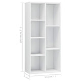 Bookcase Glossy white 50x25x106 cm Engineered wood