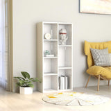 Bookcase Glossy white 50x25x106 cm Engineered wood