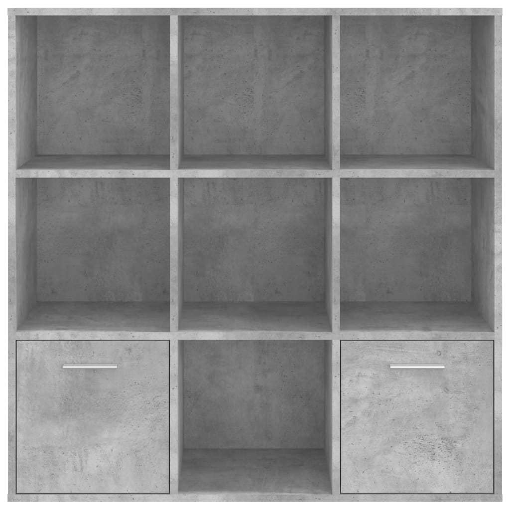 Bibliothèque Gris béton 98x30x98 cm Bois d’ingénierie