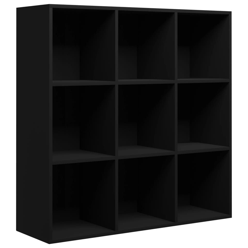 Bibliothèque noir 98x29x97,5 cm bois d'ingénierie