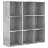 Bibliothèque gris béton 98x29x97,5 cm bois d'ingénierie