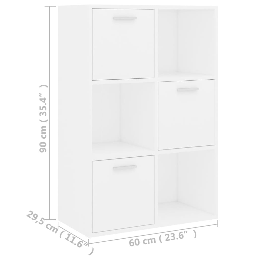 Armoire de rangement Blanc 60x29,5x90 cm Bois d'ingénierie