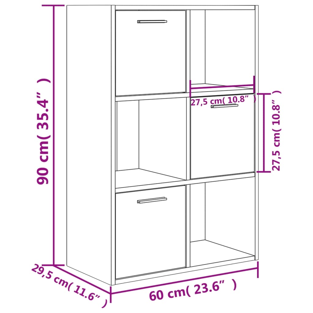 Armoire de rangement Chêne sonoma 60x29,5x90 cm Bois ingénierie