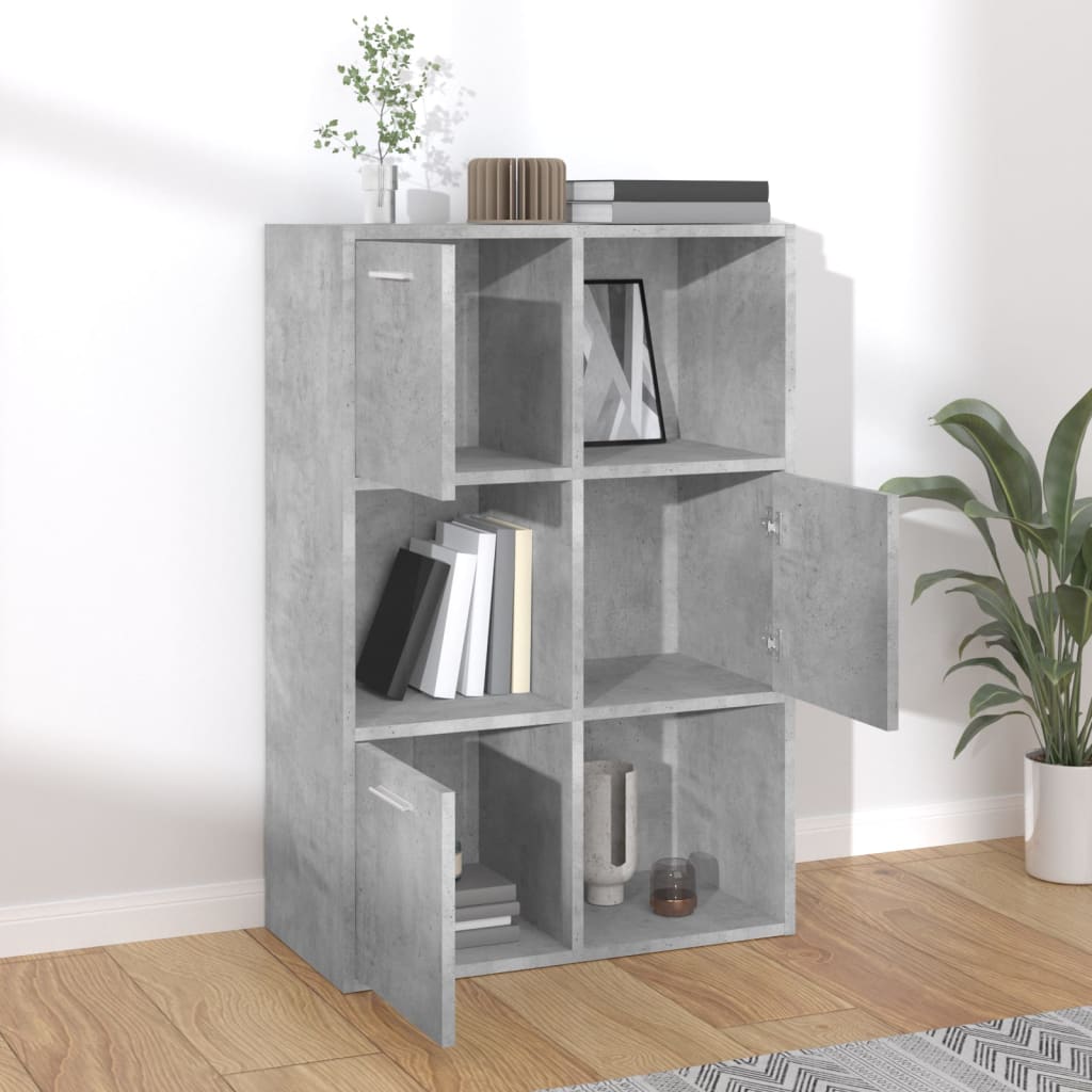 Armoire de rangement Gris béton 60x29,5x90 cm Bois d'ingénierie