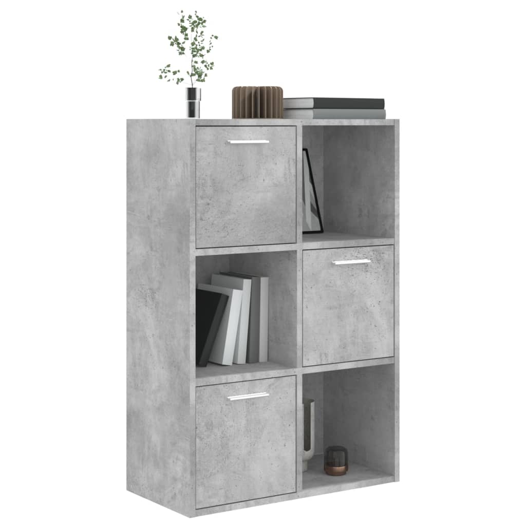 Armoire de rangement Gris béton 60x29,5x90 cm Bois d'ingénierie