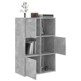 Armoire de rangement Gris béton 60x29,5x90 cm Bois d'ingénierie