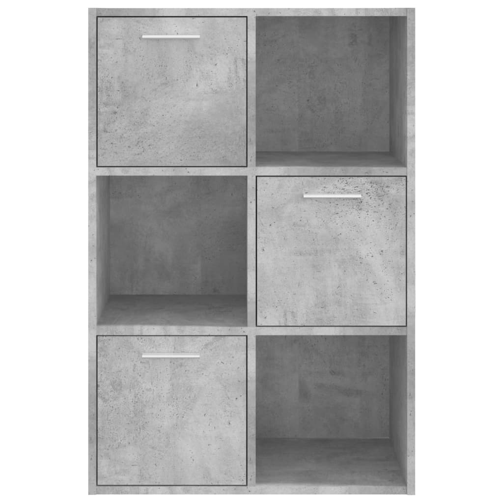 Armoire de rangement Gris béton 60x29,5x90 cm Bois d'ingénierie