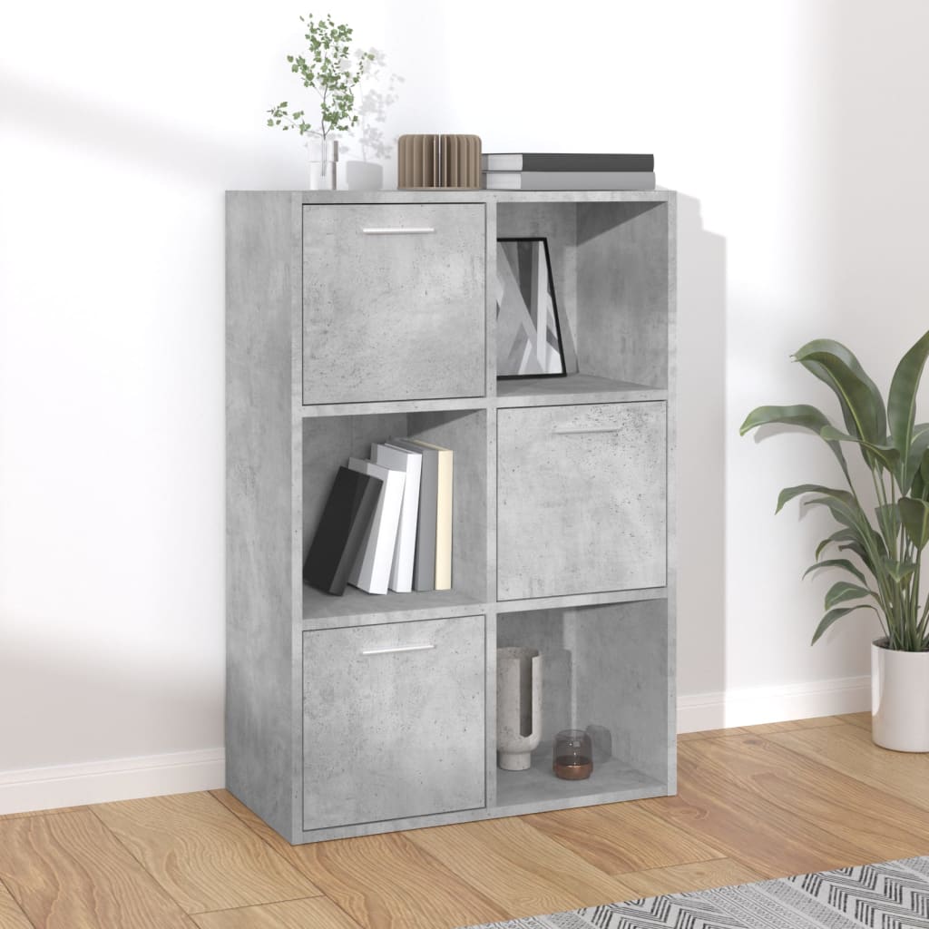 Armoire de rangement Gris béton 60x29,5x90 cm Bois d'ingénierie