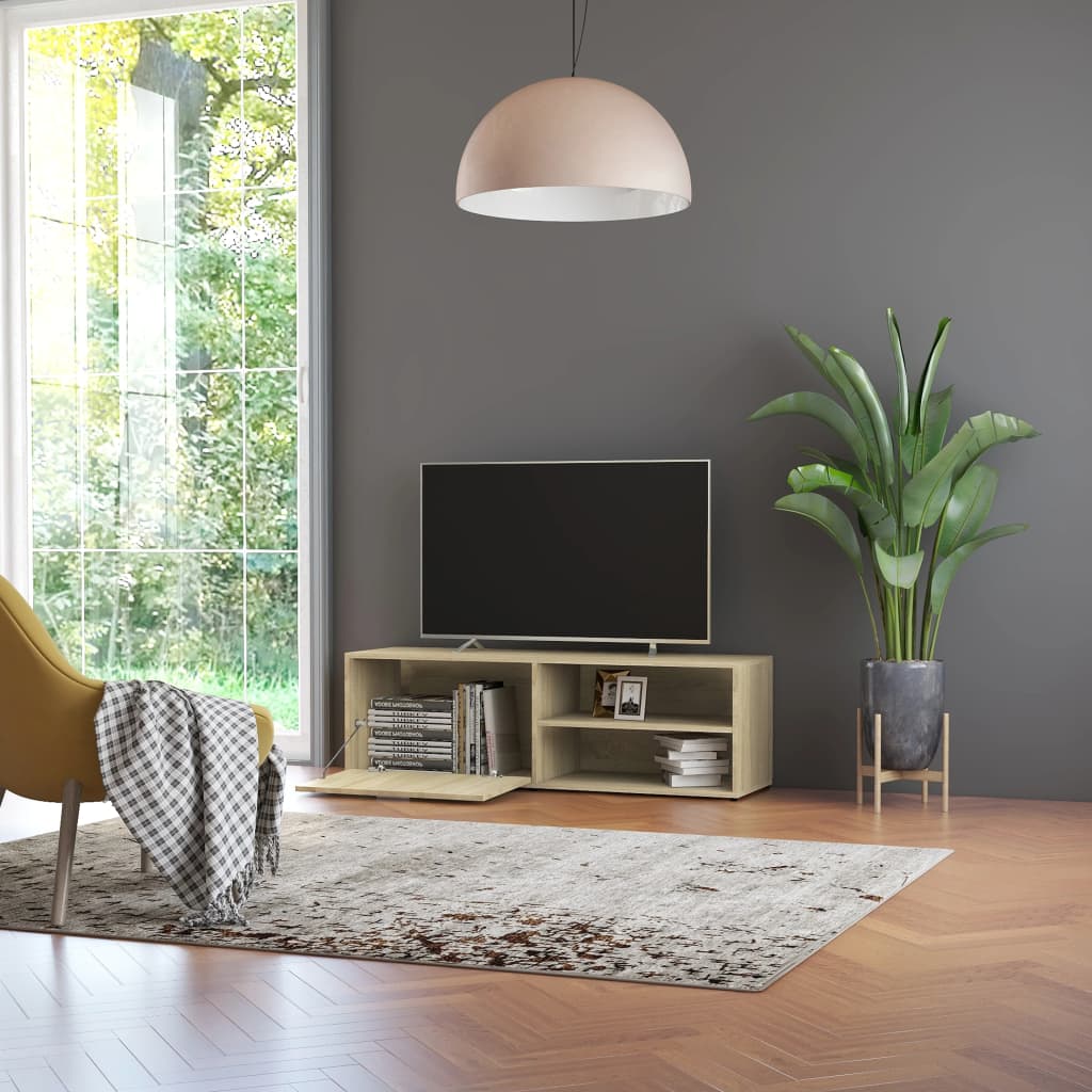 Meuble TV Chêne sonoma 120x34x37 cm Bois d’ingénierie