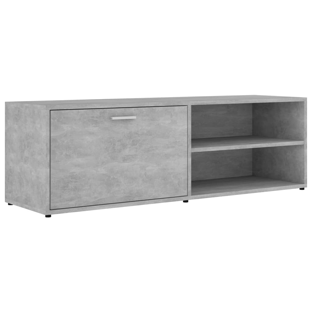 Meuble TV Gris béton 120x34x37 cm Bois d’ingénierie