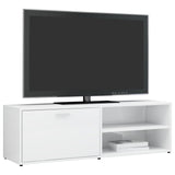 Meuble TV Blanc brillant 120x34x37 cm Bois d’ingénierie