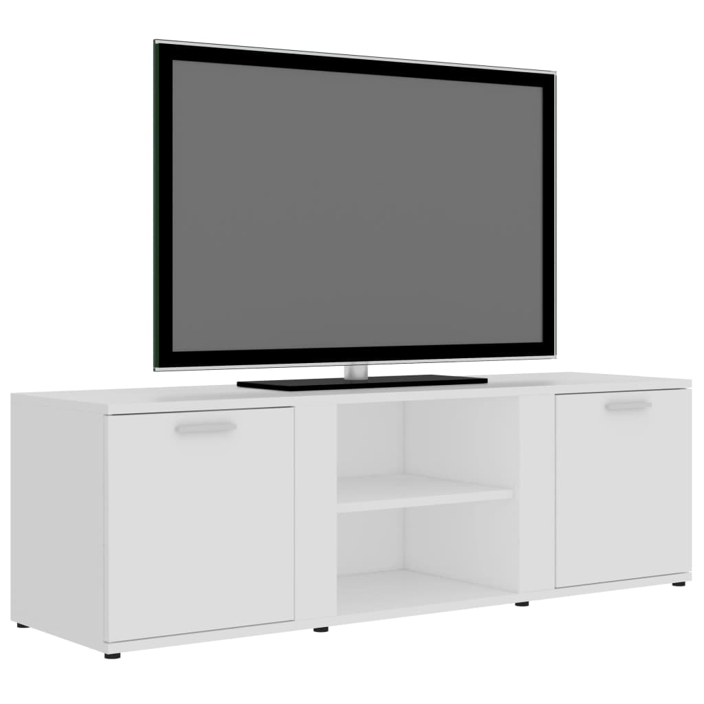 Meuble TV Blanc 120x34x37 cm Bois d'ingénierie