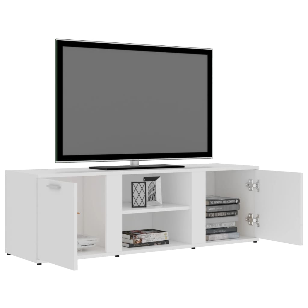 Meuble TV Blanc 120x34x37 cm Bois d'ingénierie