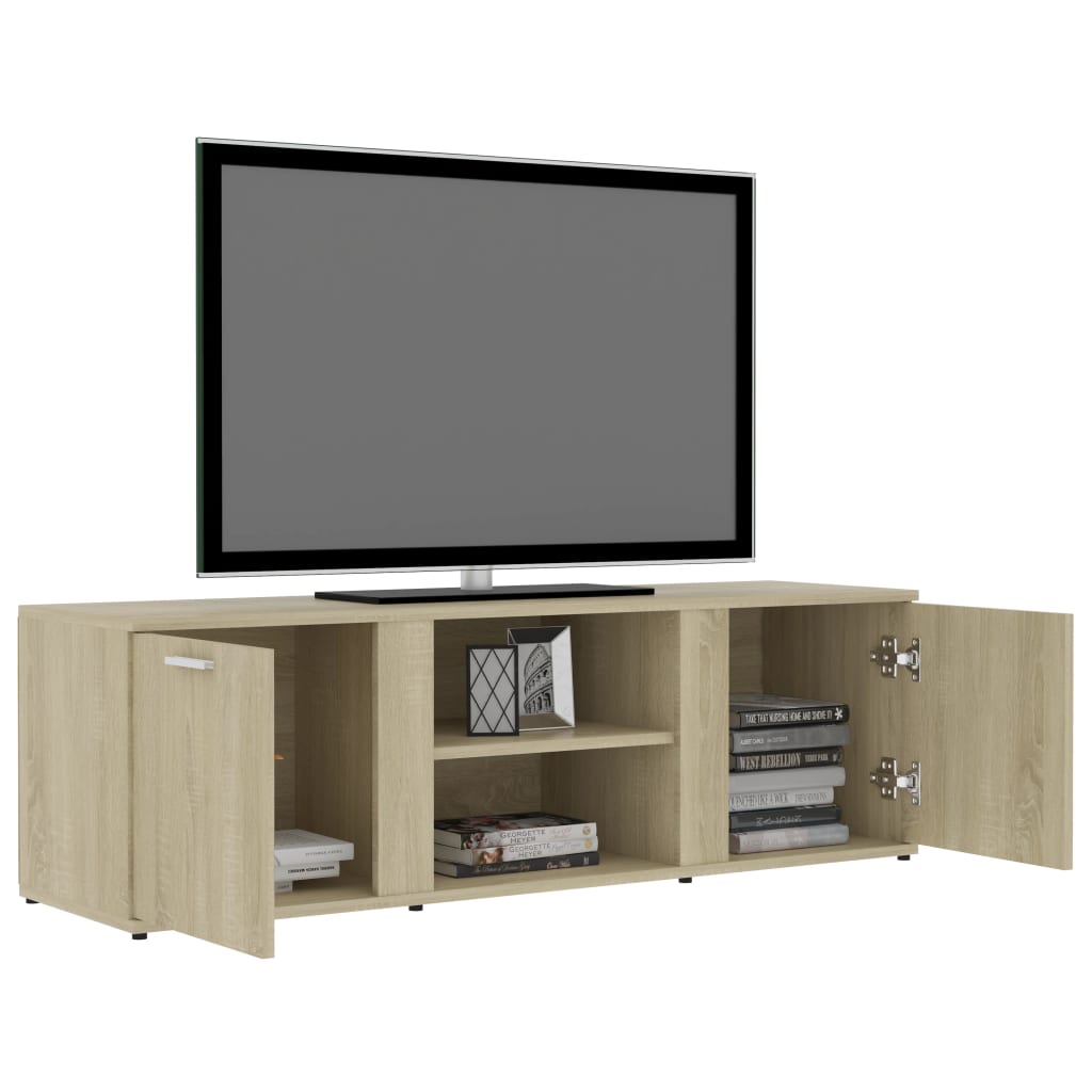 Meuble TV Chêne sonoma 120x34x37 cm Bois d’ingénierie