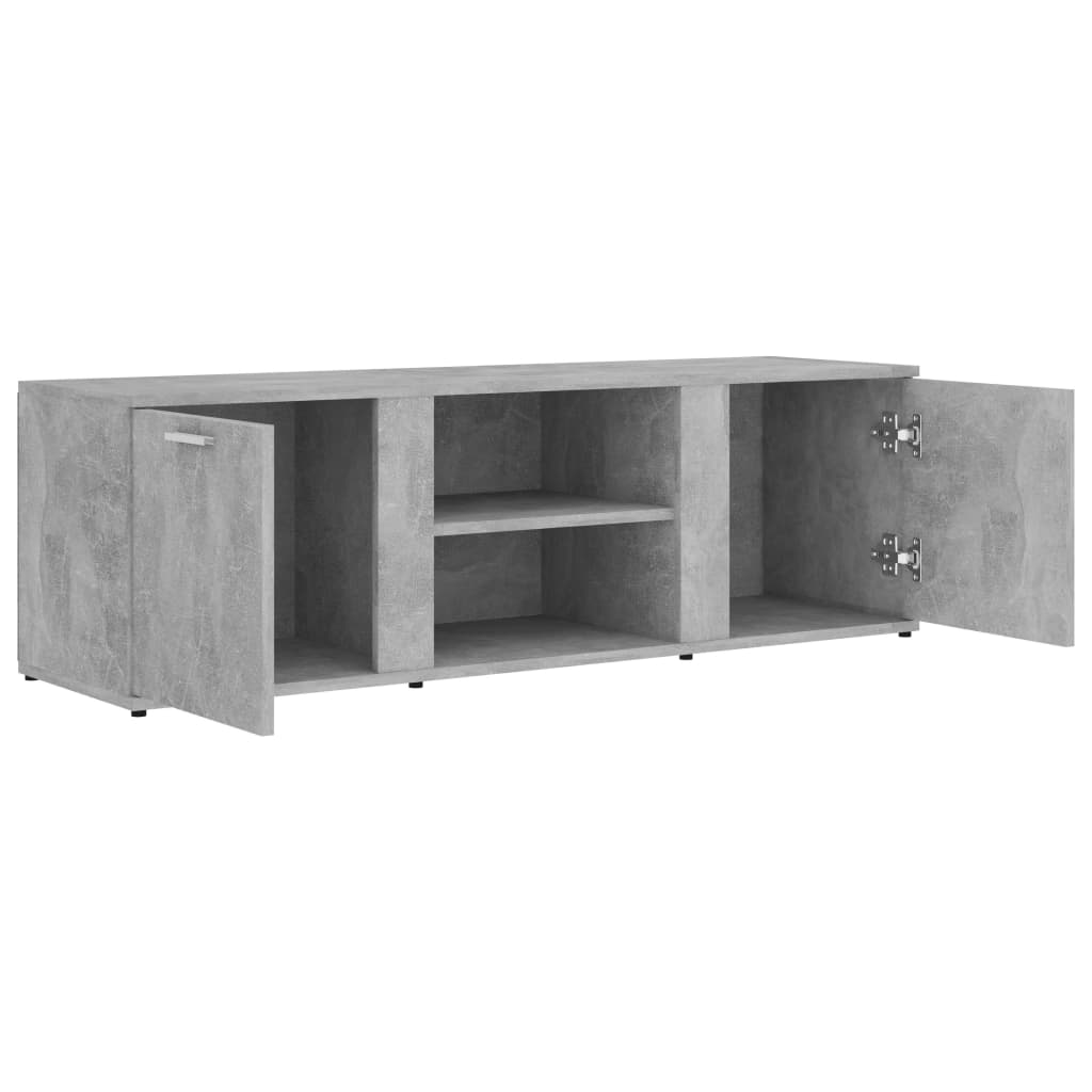 Meuble TV Gris béton 120x34x37 cm Bois d’ingénierie