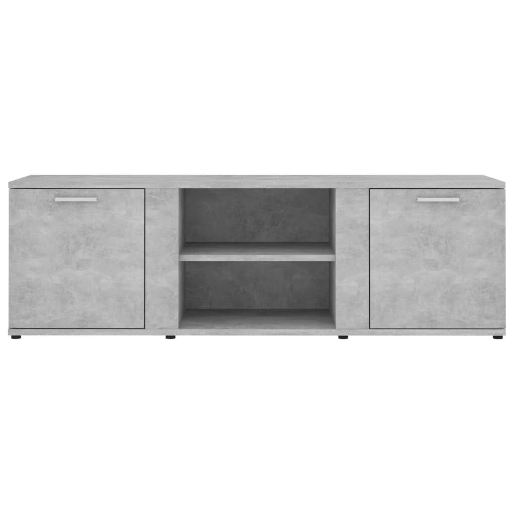 Meuble TV Gris béton 120x34x37 cm Bois d’ingénierie