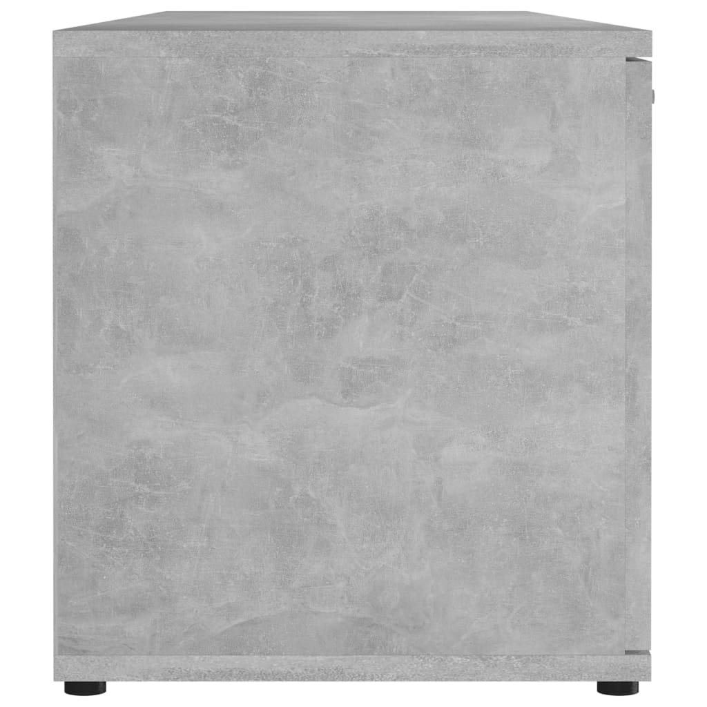 Meuble TV Gris béton 120x34x37 cm Bois d’ingénierie