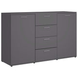 Grey Sideboard 120x35.5x75 cm Engineered Wood