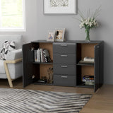 Grey Sideboard 120x35.5x75 cm Engineered Wood