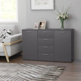 Grey Sideboard 120x35.5x75 cm Engineered Wood